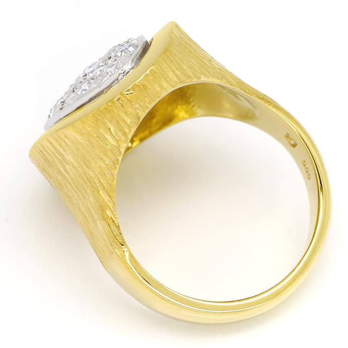 Foto 3 - Diamantring mit 1,09ct Diamanten 14K Gelbgold-Weißgold, S1515