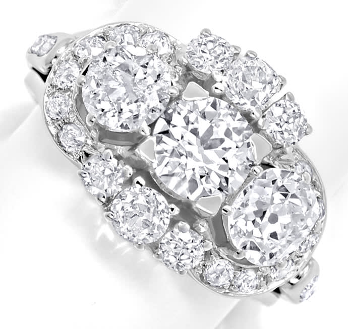 Foto 2 - Weißgold-Ring mit Riesigen Altschliff Diamanten 3,39ct, S3053